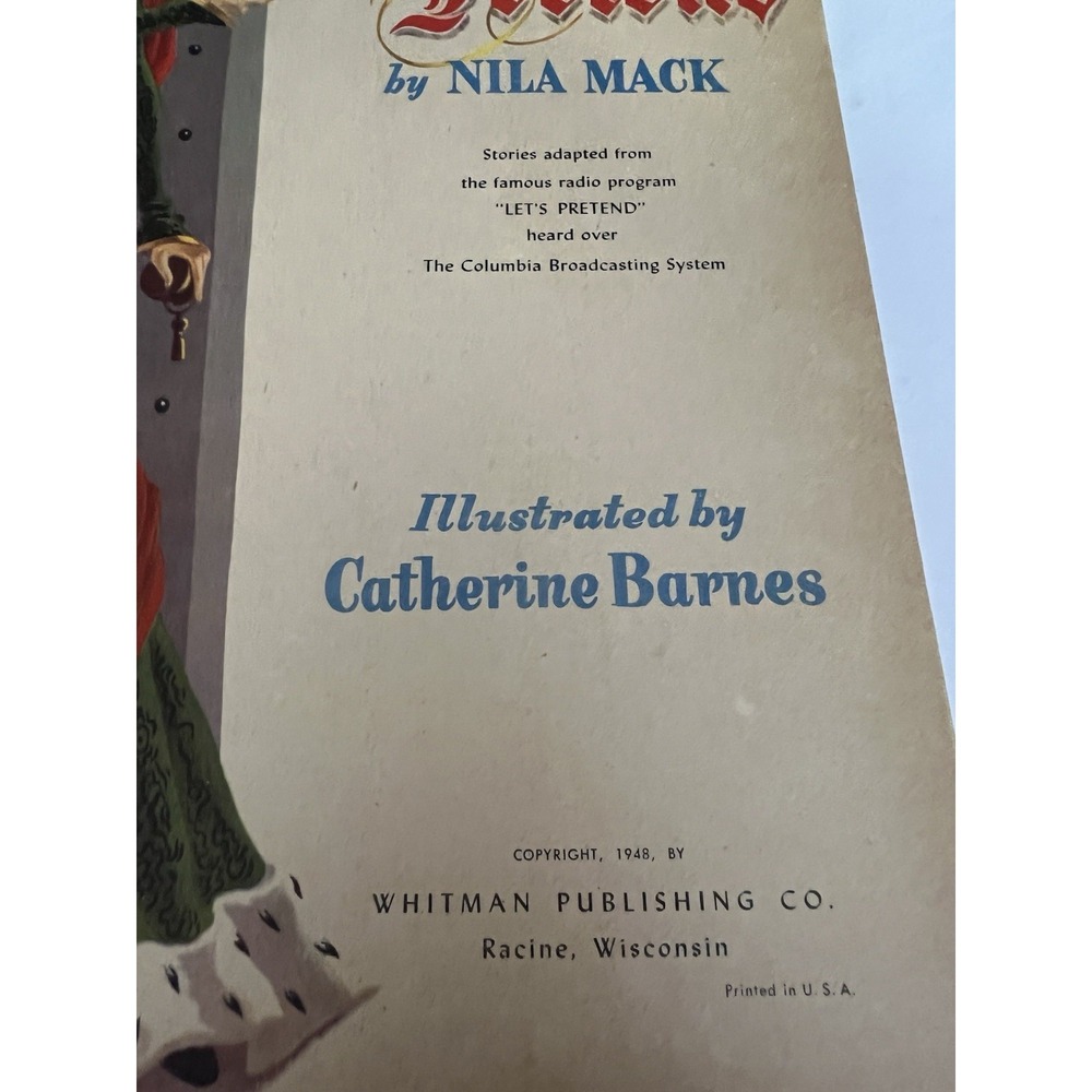 Vintage 1948 Let's Pretend Nila Mack Whitman CBS Radio Fairytales Book - Picture 16 of 16